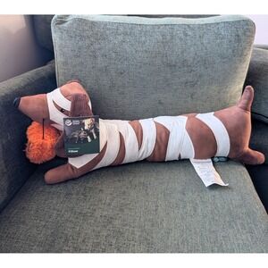 Halloween Mummy Dachshund Decorative Pillow 24in Brown Puppy Weiner Dog Doxie